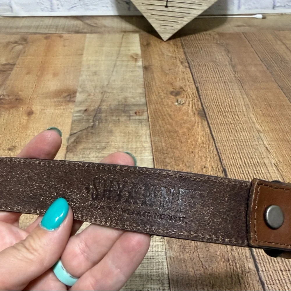 Shyanne Girls Leather Belt Brown Size 22